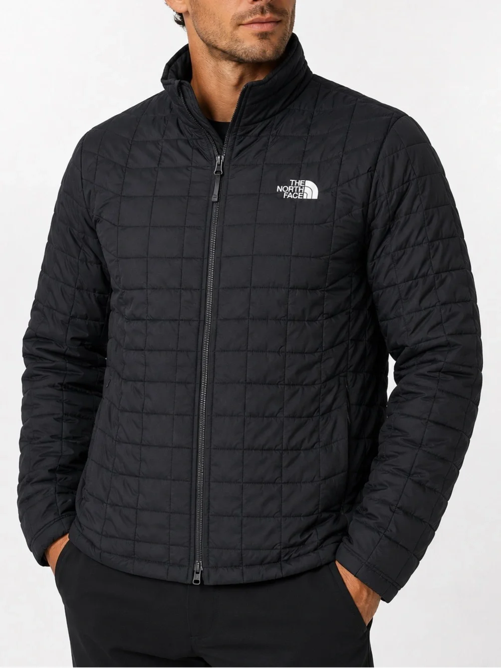 The North Face Black ThermoBall Eco Light Puffer Jacket Mens XL FLAW
